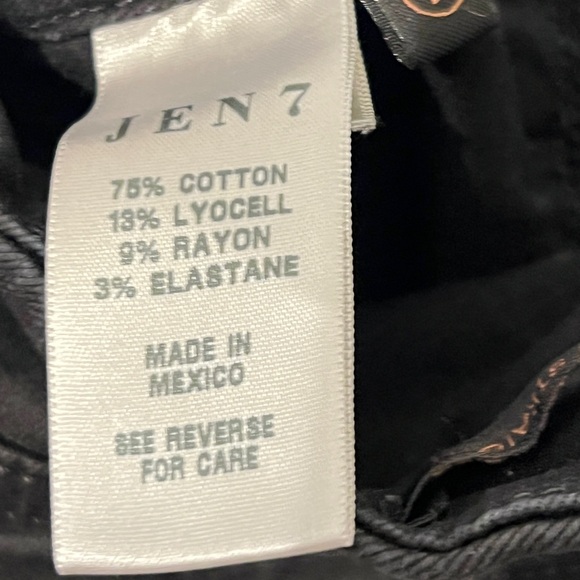 JEN7 by 7 FOR ALL MANKIND Women’s Black Ankle Straight Jeans Size 2 - Picture 4 of 5
